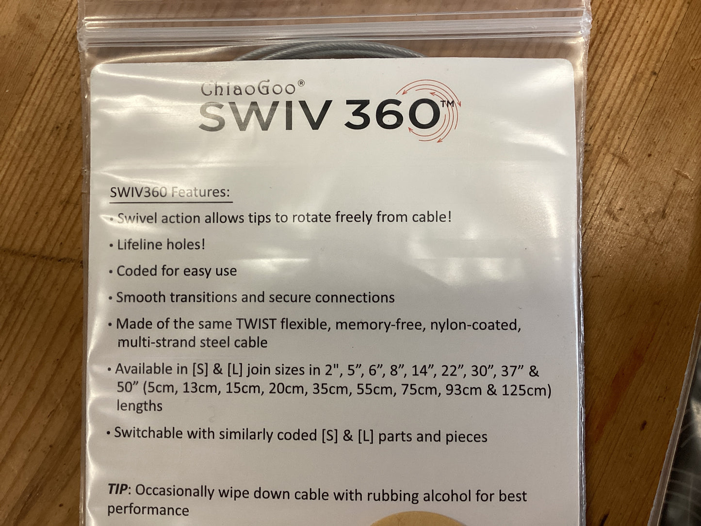 ChiaoGoo Steel Cable - Swivel 360