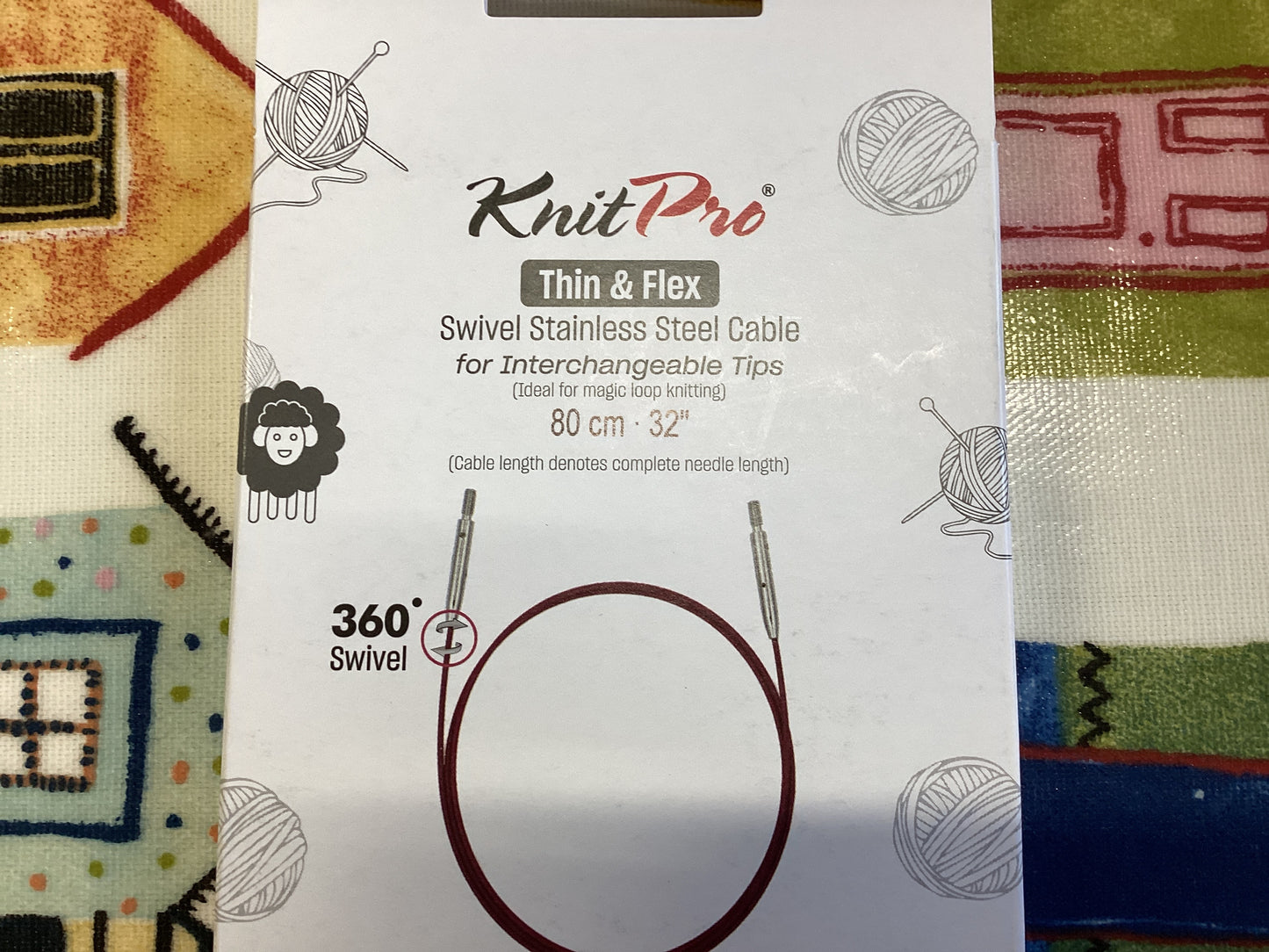 KnitPro Swivel stainless steel cable thin and flex
